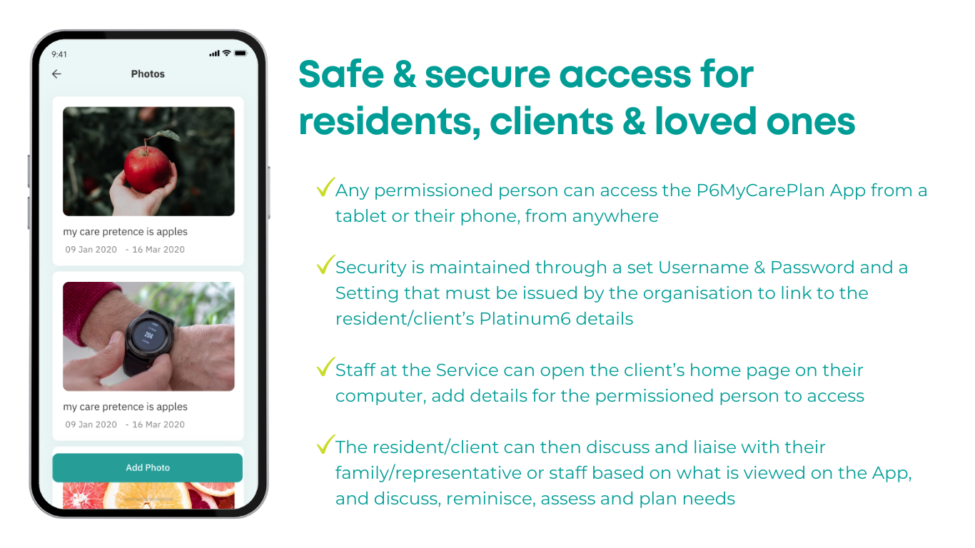 Safe & secure access for residents, clients & loved ones